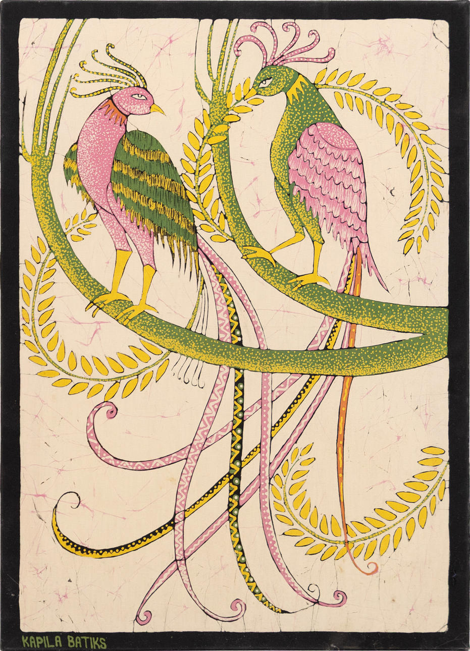 BATIK BOARD. Kapila Batiks, 41x56 cm.