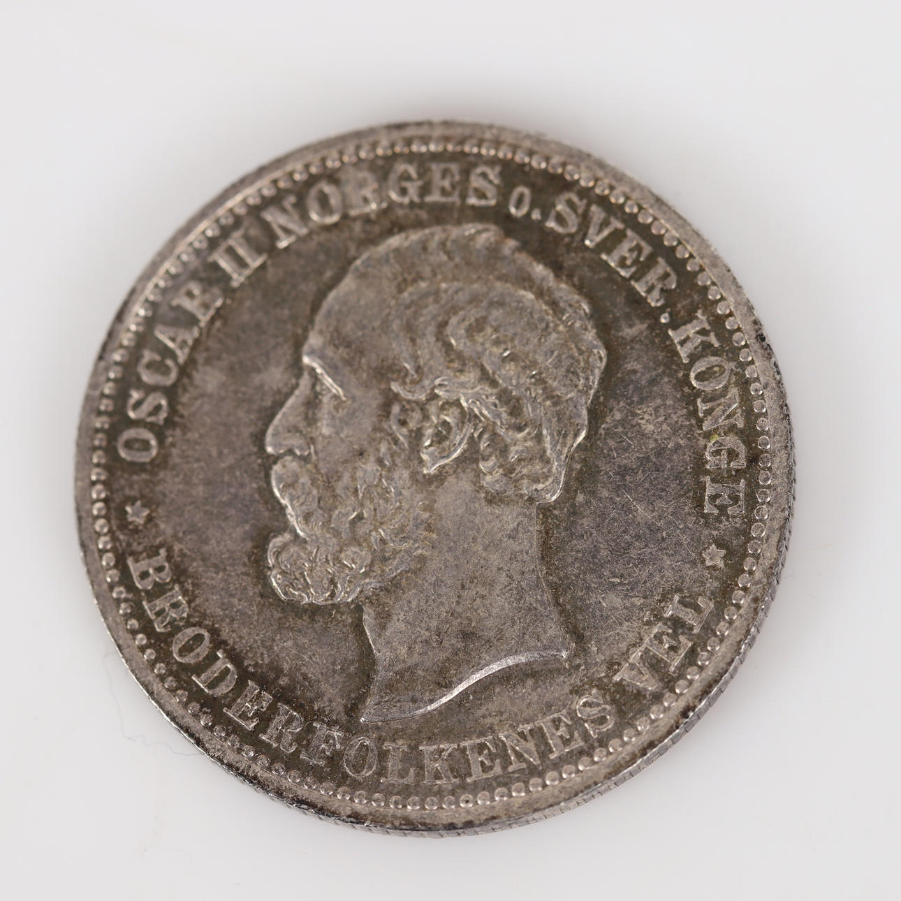 A coin, 2 kroner, Norway, 1904.