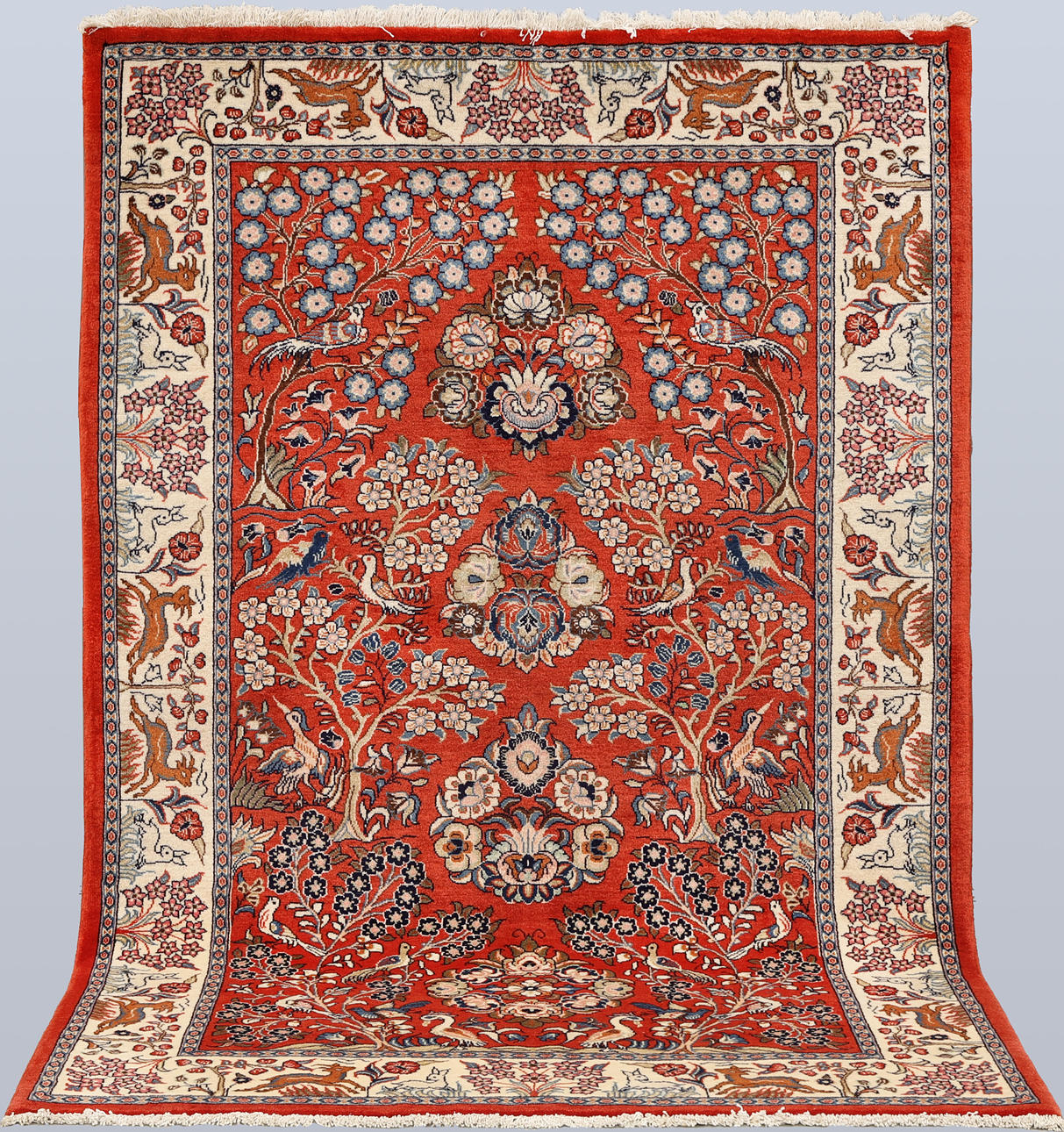 CARPET, “Figural Saruk”, 212 x 140 cm.