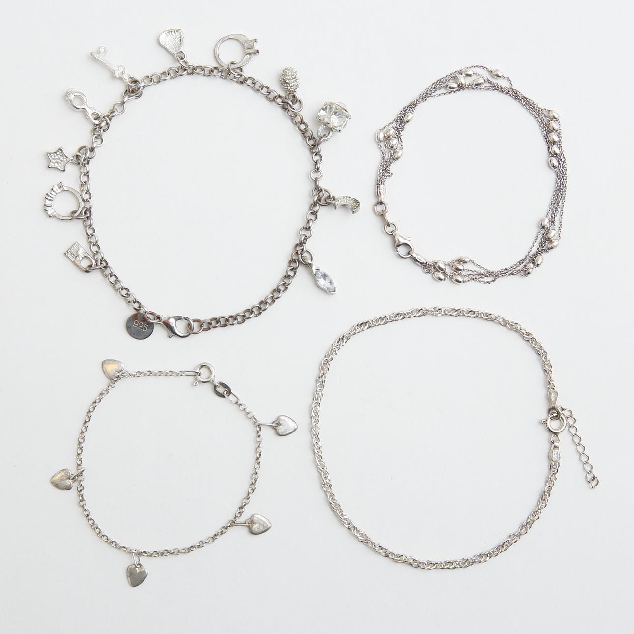 ARMBAND, 4 st, SILVER, 1900-tal.