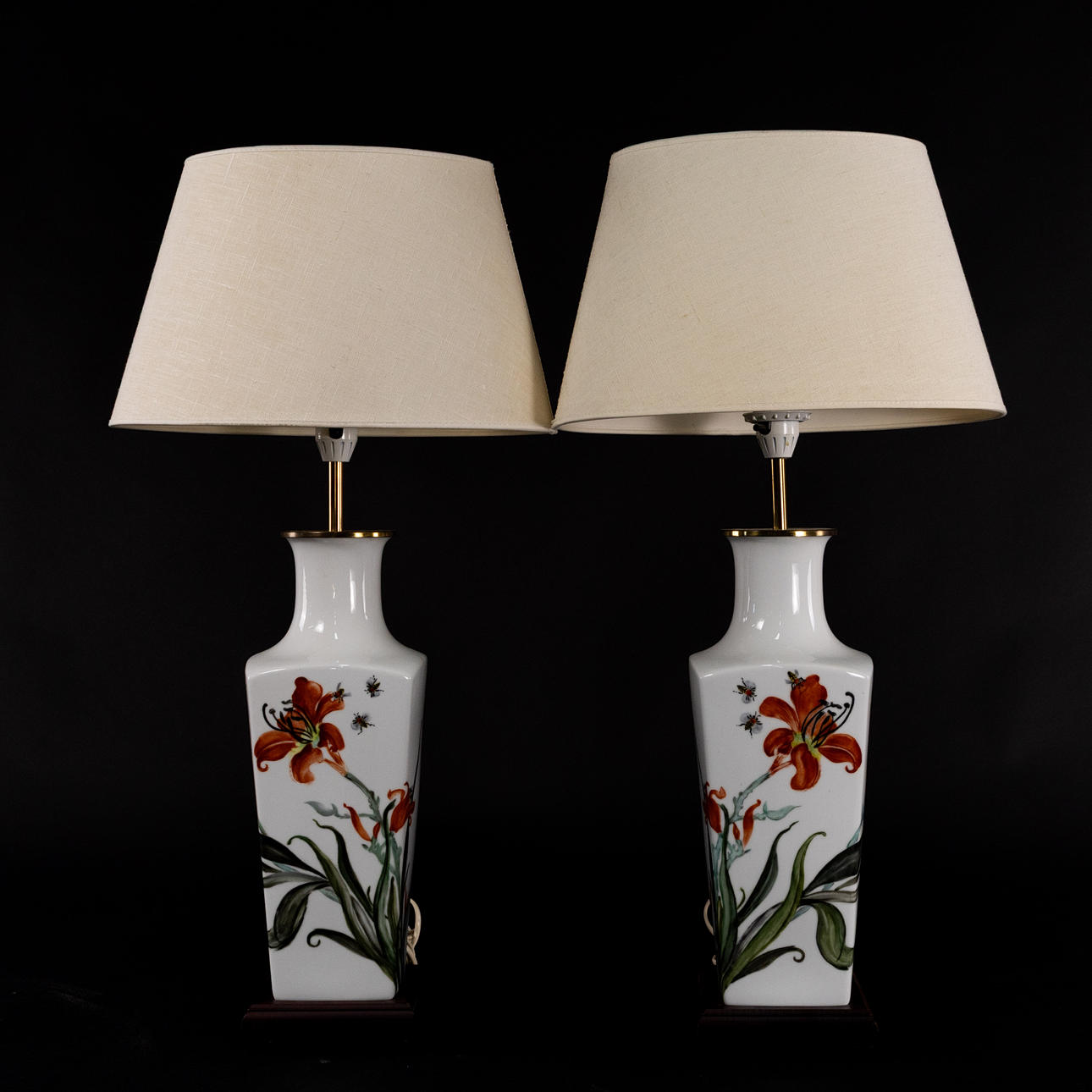 TABLE LAMPS, a pair, Kaiser, height 52 cm.