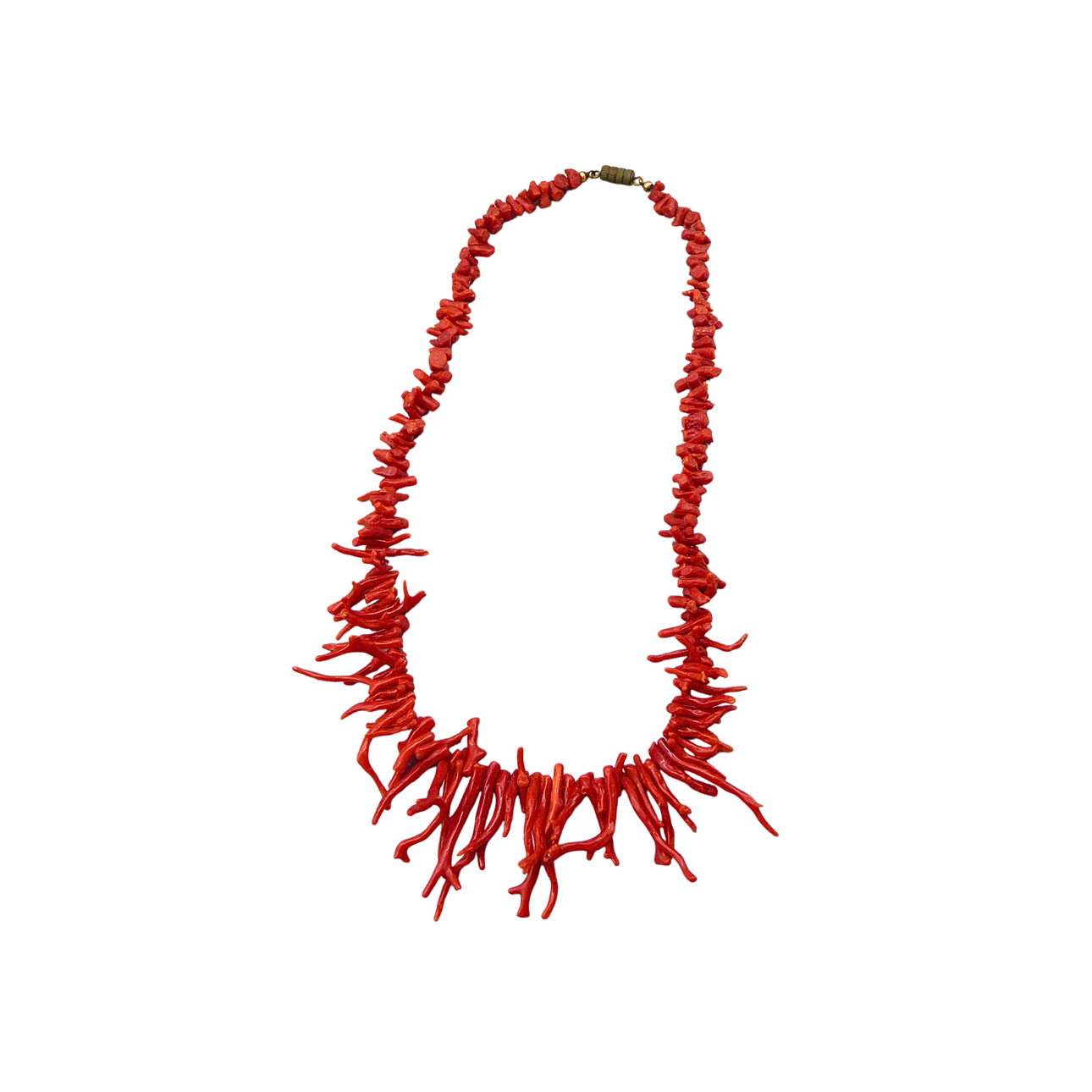 RED CORAL NECKLACE WITH SCREW CAP.