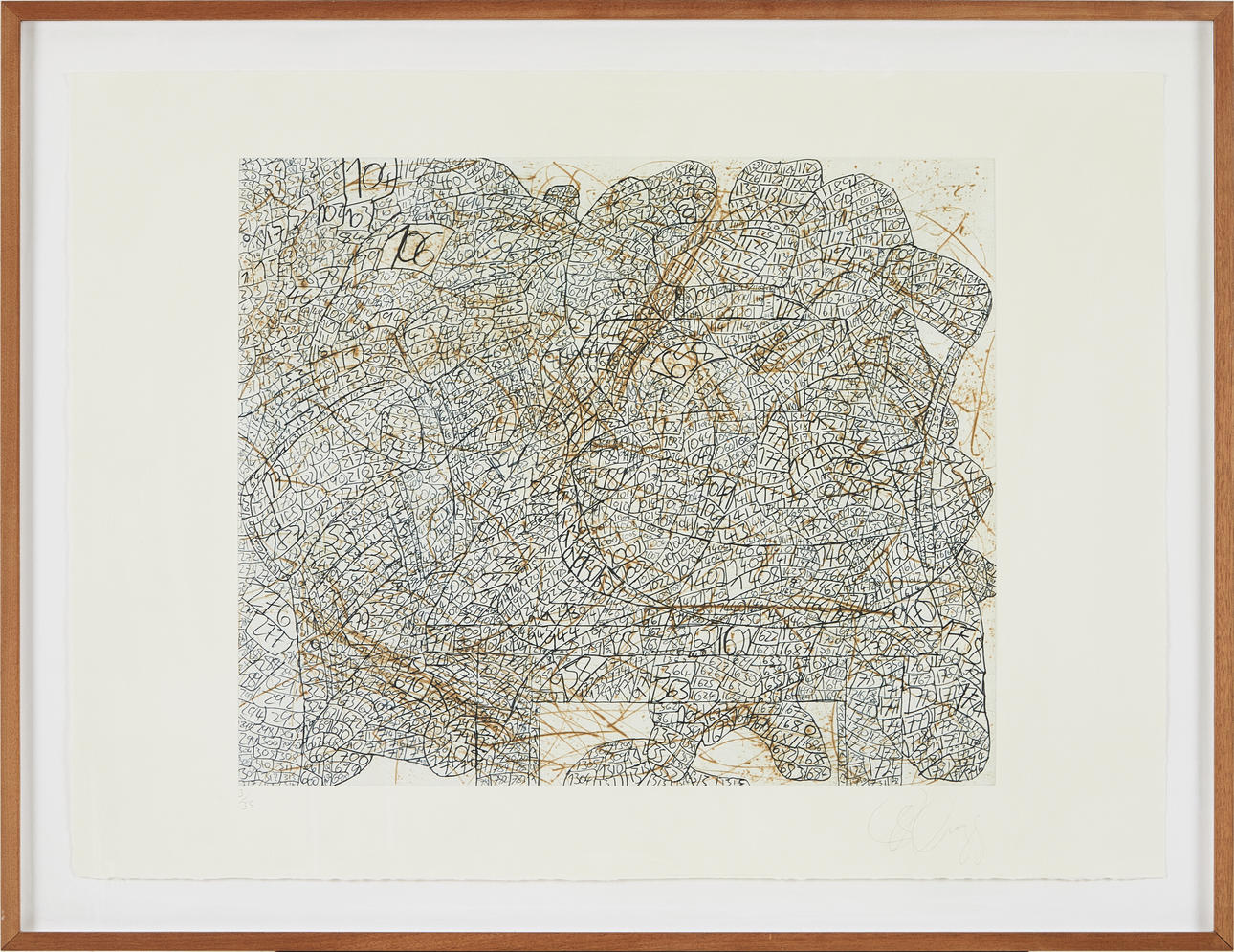 TONY  CRAGG. Composition, etching, signed, numbered 3/35.