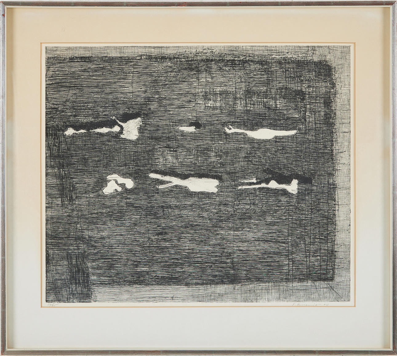 TORSTEN RENQVIST. Composition, etching, signed, - 60.