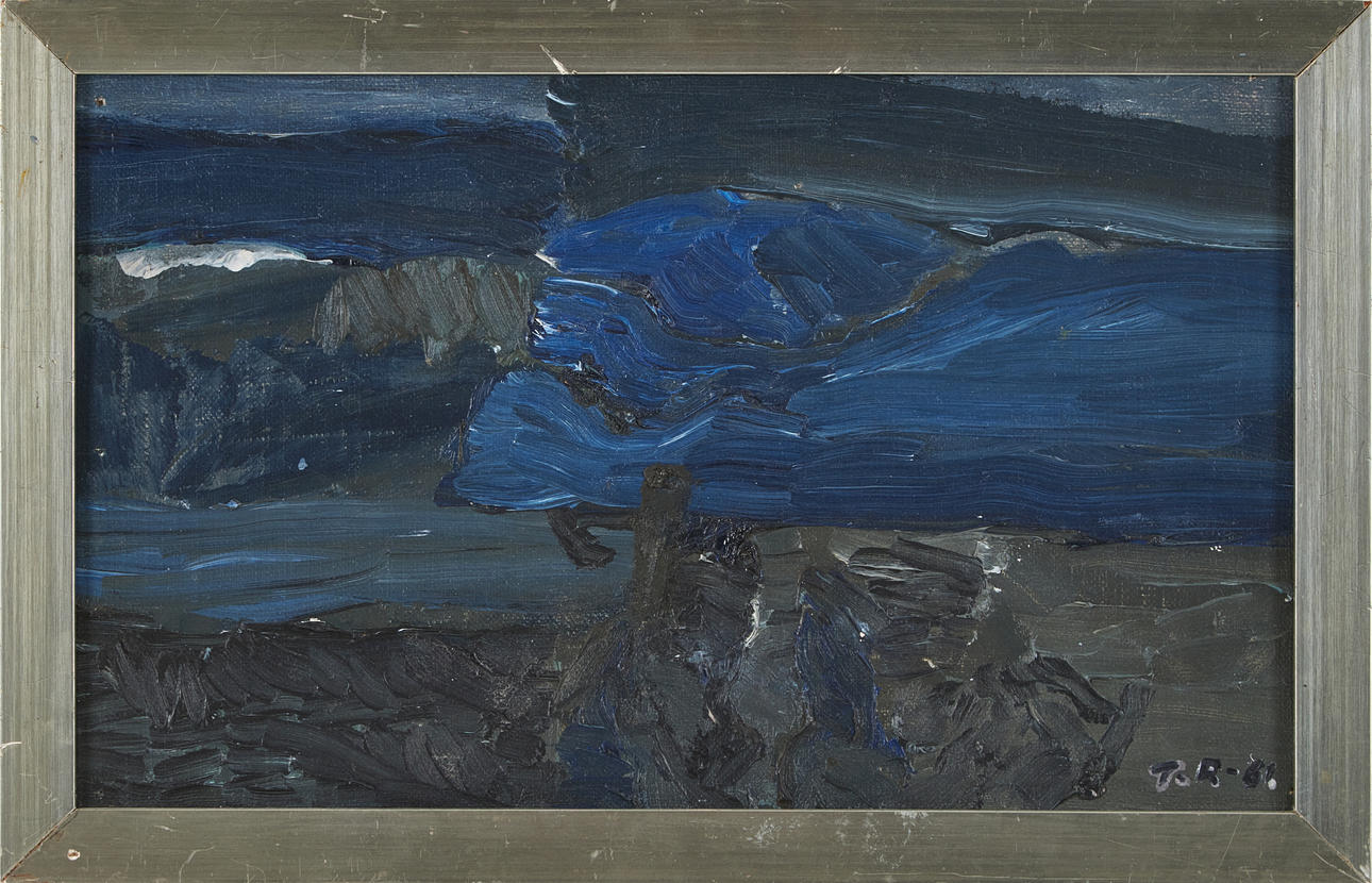 TORSTEN RENQVIST. Abstract composition, oil on panel, monogram signed TR, -61.