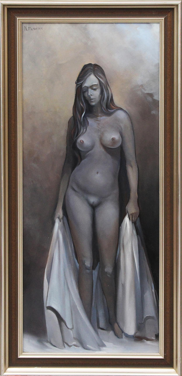 OIDENTIFIERAD KONSTNÄR. OIL, on panel, signed Robert.