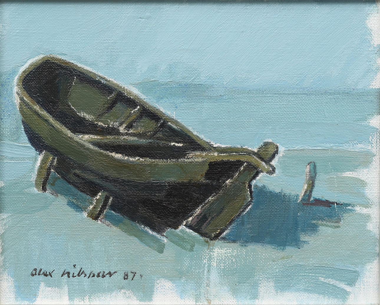 ALEX NILSSON. Oil on canvas. Signed and dated -87.