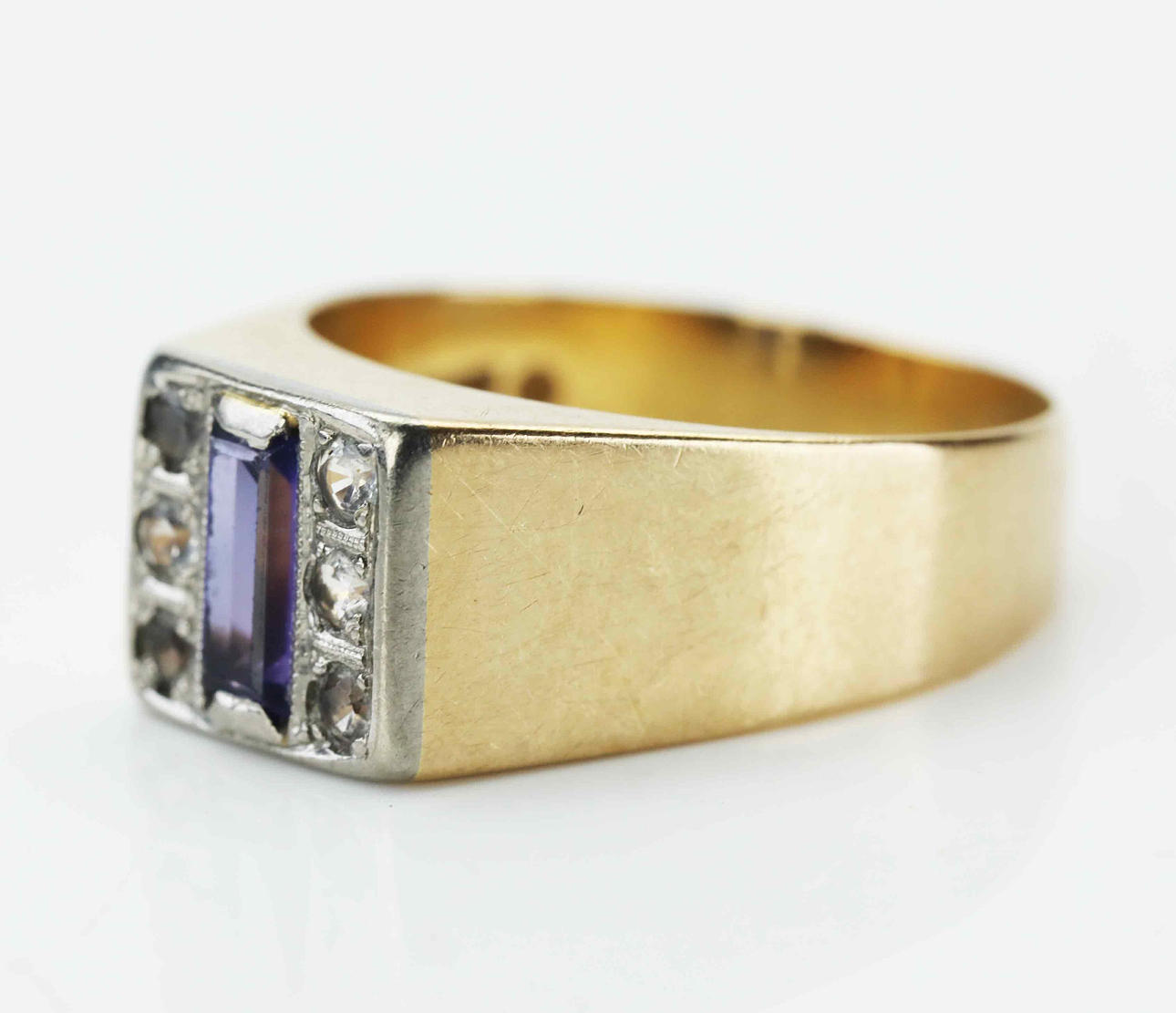 RING, 18K gold, stones, Alton, 1969.