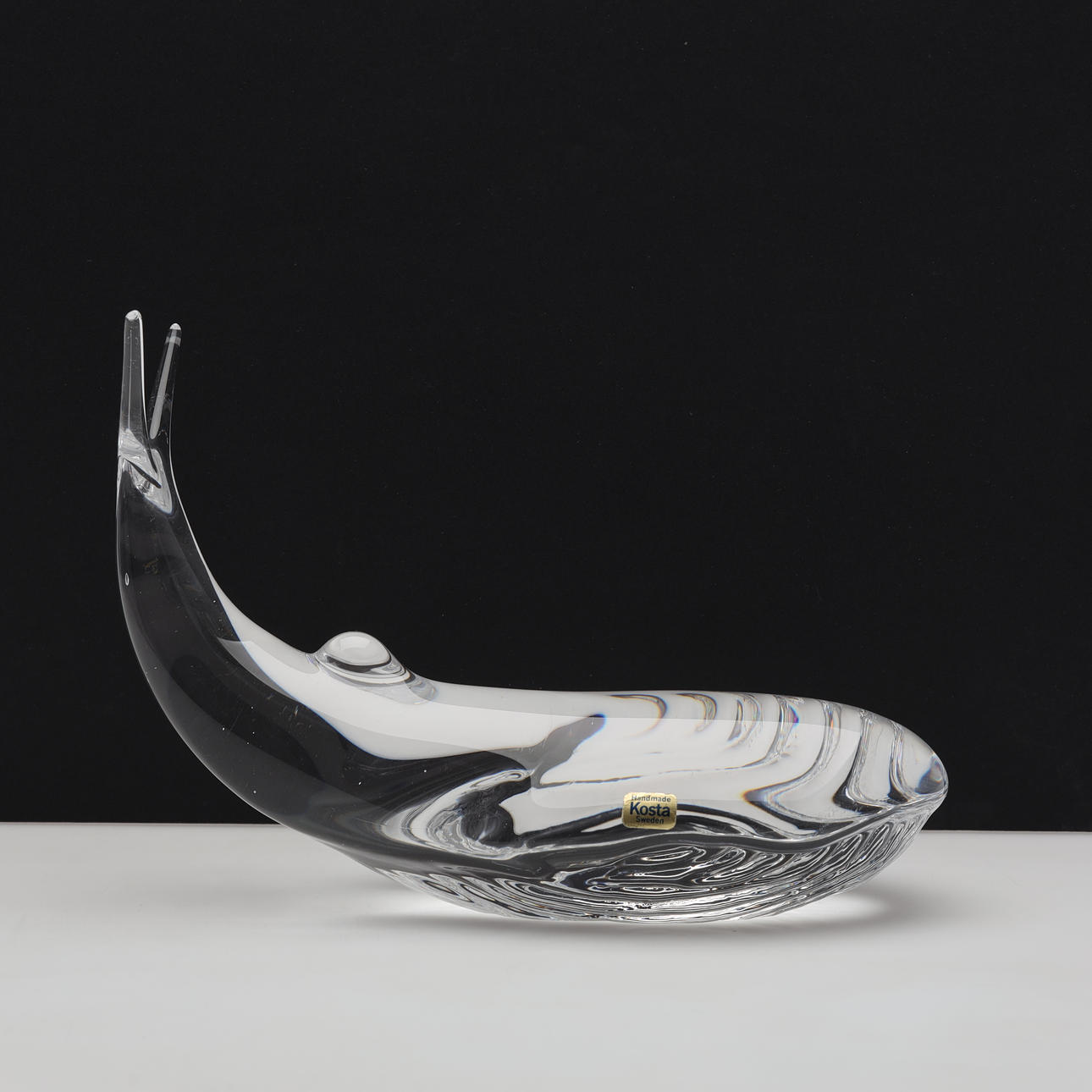 PAUL HOFF. A glass figurine Kosta. Signed.