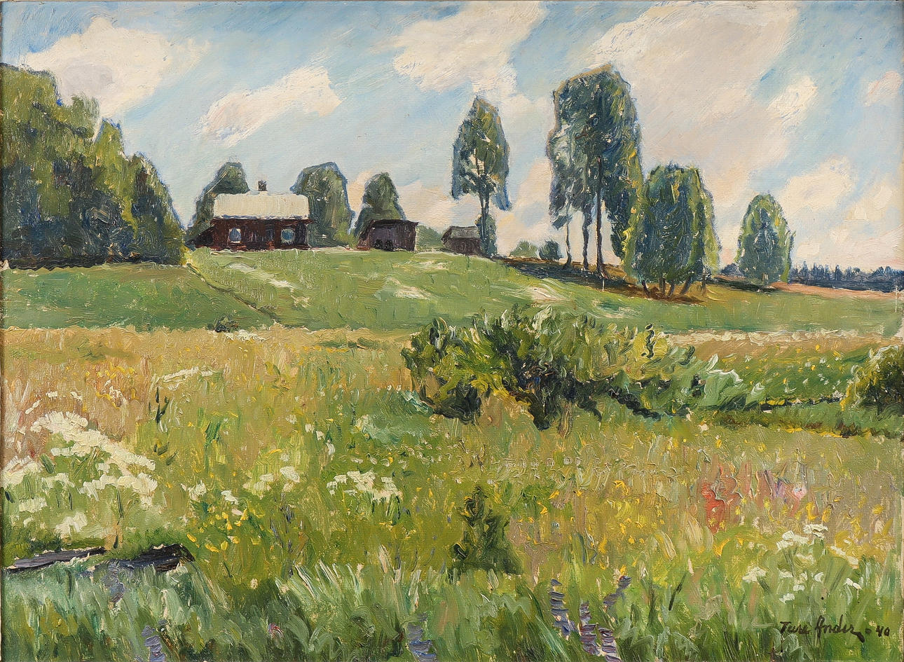 TURE ANDER. "Sommarlandskap".