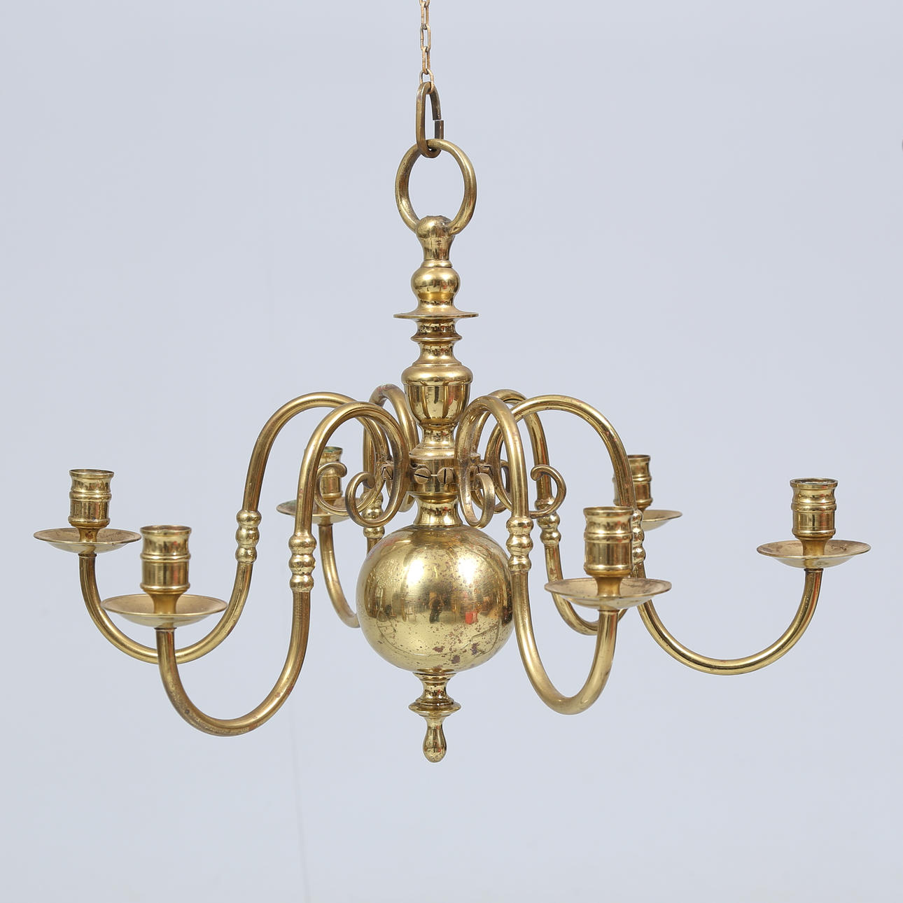 CEILING CHANDELIER, Brass.