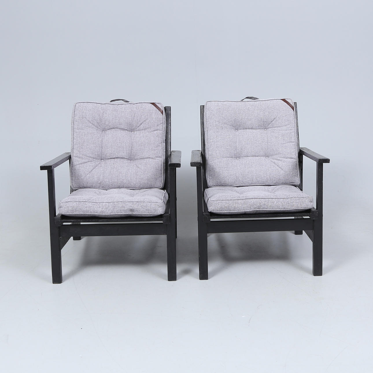 ARMCHAIRS, a pair, Elsa Stackelberg, Free Form.