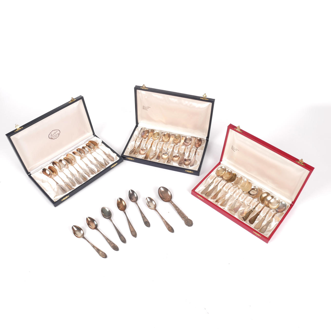 COFFEE SPOONS, 42 pcs, silver.