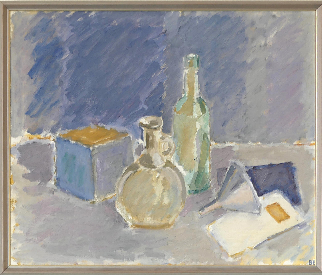 BENTE BJERREGAARD. oil on canvas, monogram signed.