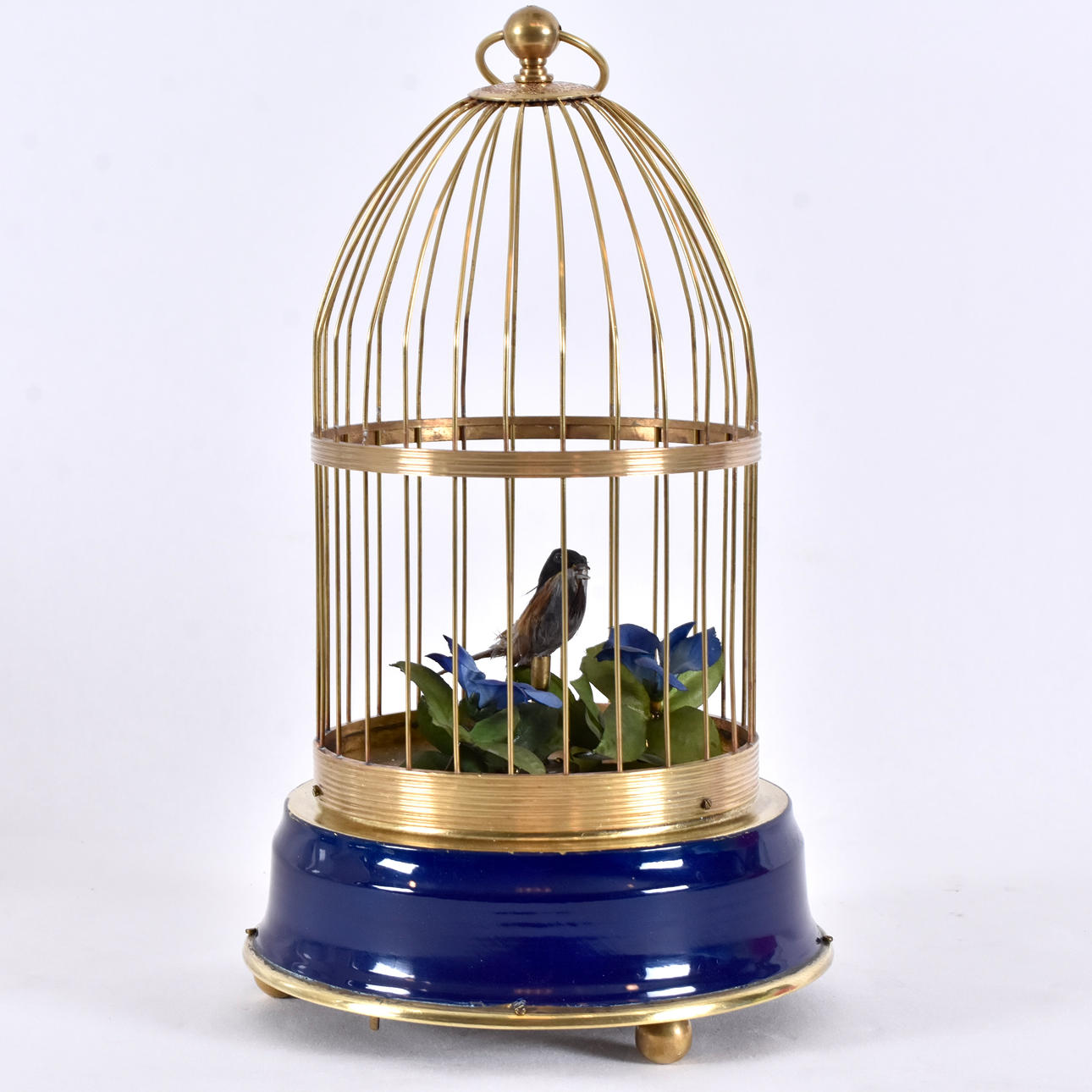 GAME BOX, partly enamelled brass.