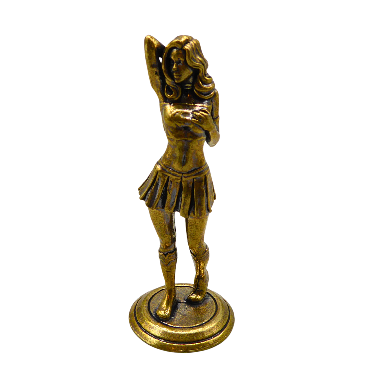 BRASS FIGURE WOMAN.