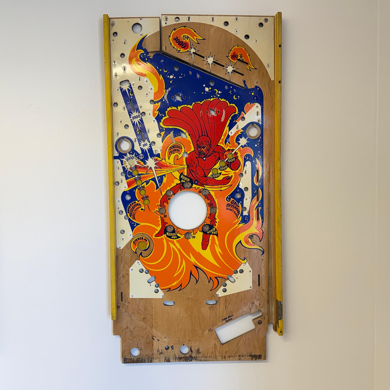 GAME PLAN, BALLY FIREBALL, German version, 1972 USA.