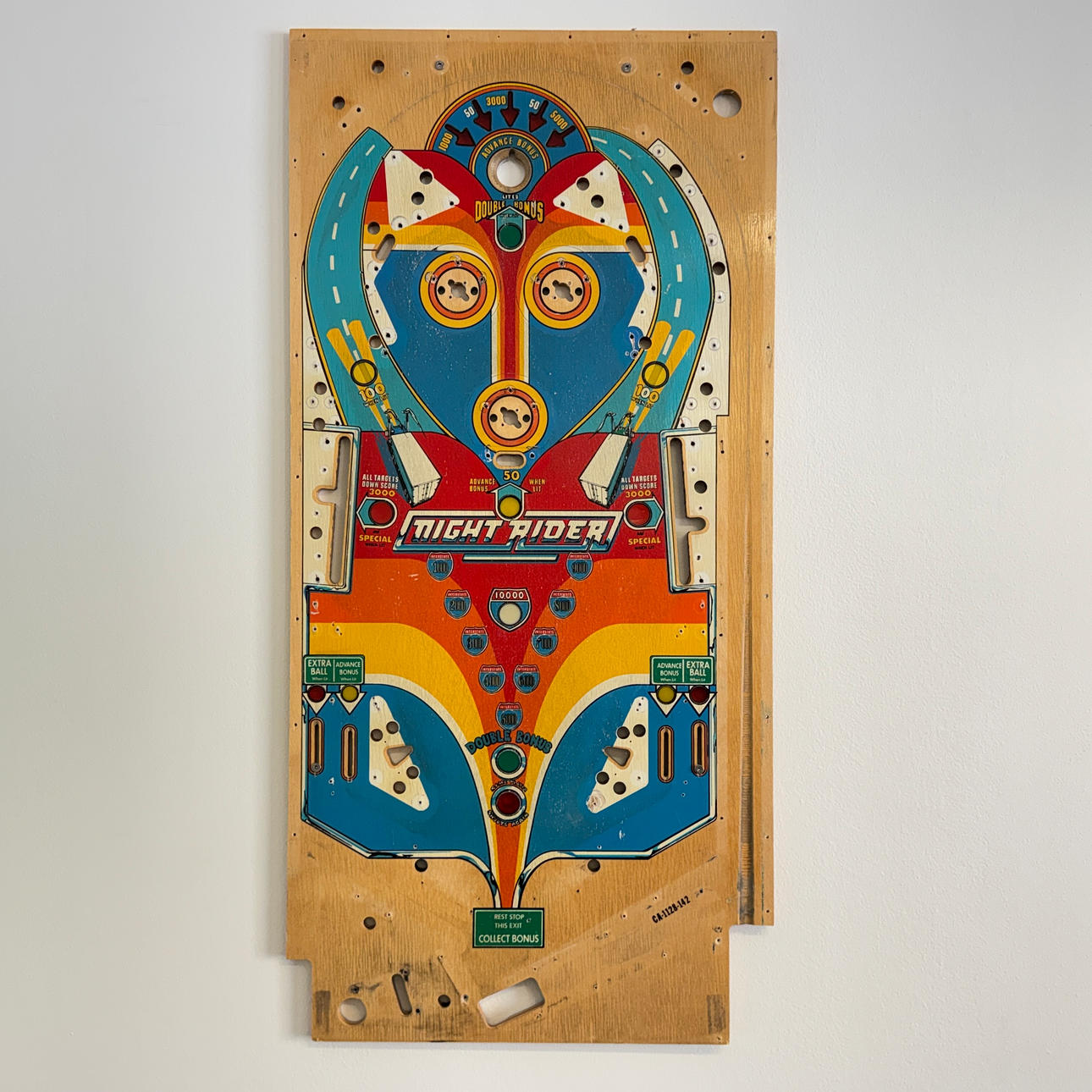 SPELPLAN, BALLY NIGHT RIDER, 1976, USA.