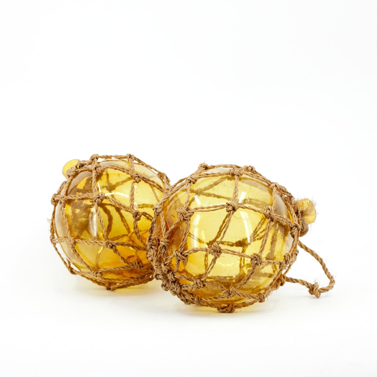 NÄTFLÖTEN, 2 st, rep och glas, 1900-tal.