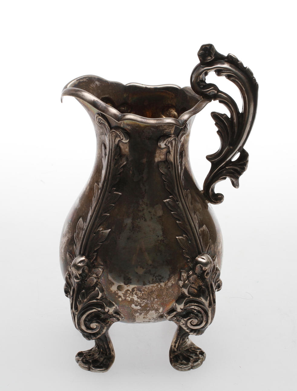 MJÖLKKANNA, silver, nyrokoko, Hans Georg Vogt, Kristianstad 1847, vikt ca 394,6 gram.