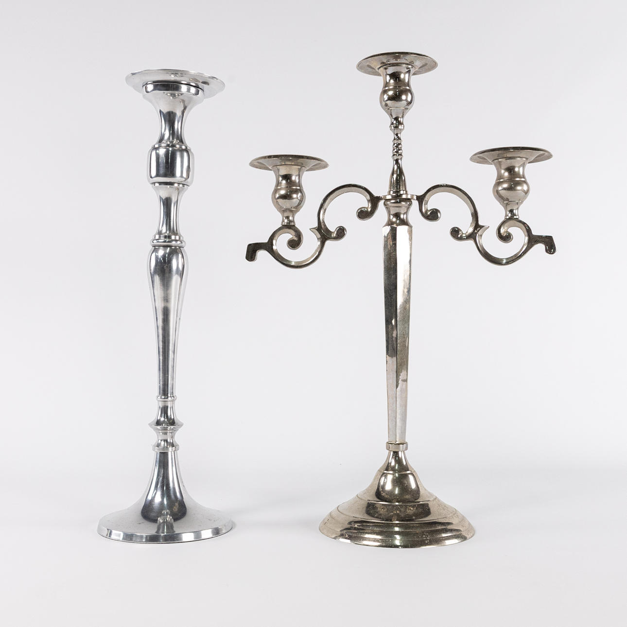 CANDELABER, candlestick, 2 pcs, highest 53 cm.