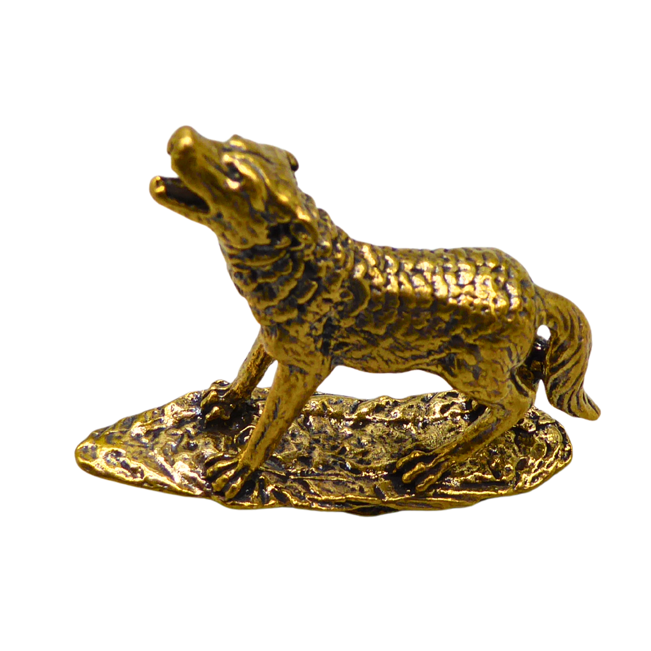 WOLF BRASS FIGURE.