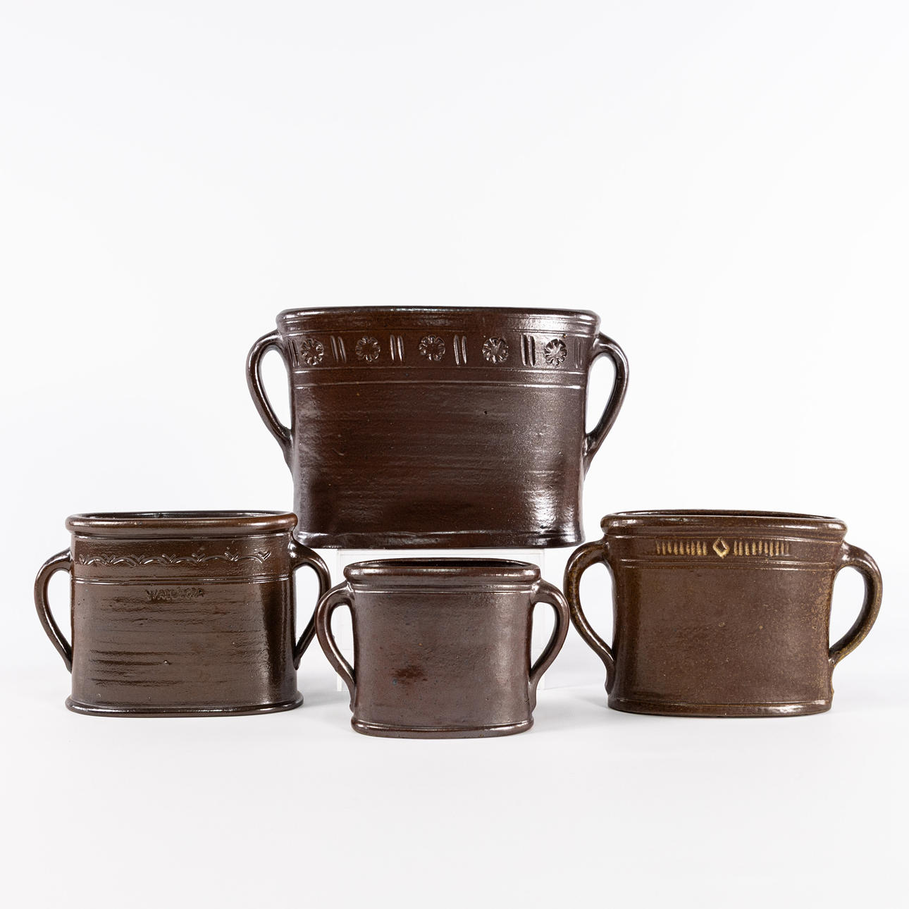 VASES, 4 pcs, Wallåkra, highest 18 cm.