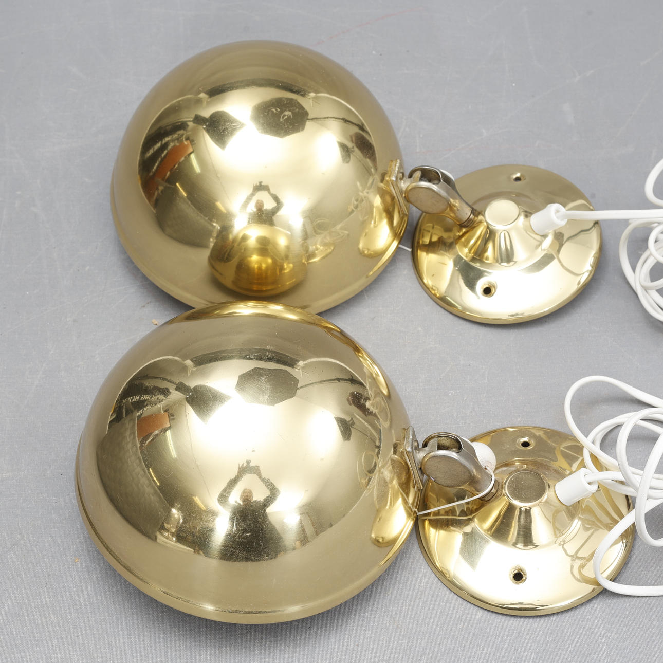 Wall lamps a pair, brass.ELIT 703 c.