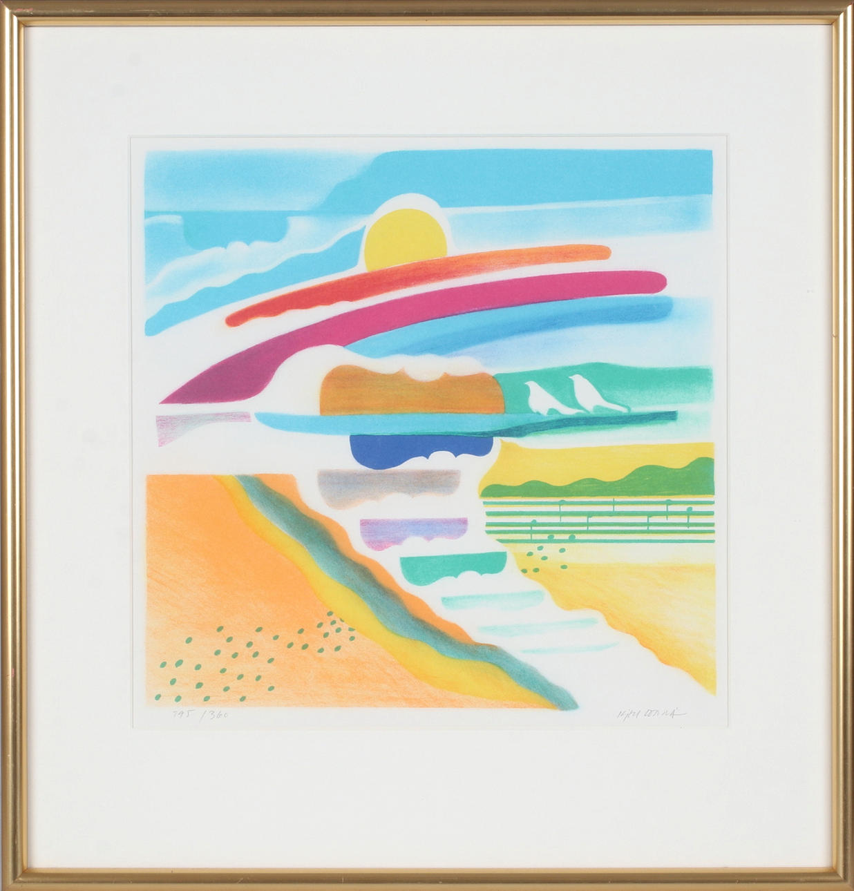 KJELL LÖNNÅ. Composition, lithograph, signed and numbered 145/360.