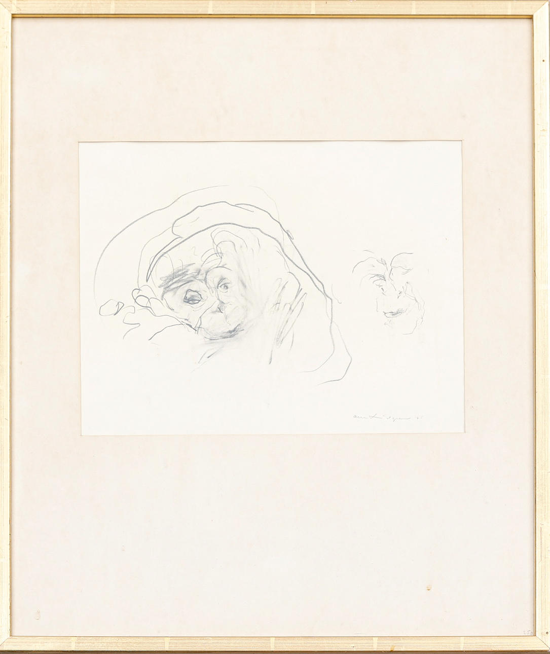 SVEN LINDGREN. Drawing, pencil, signed, dated.