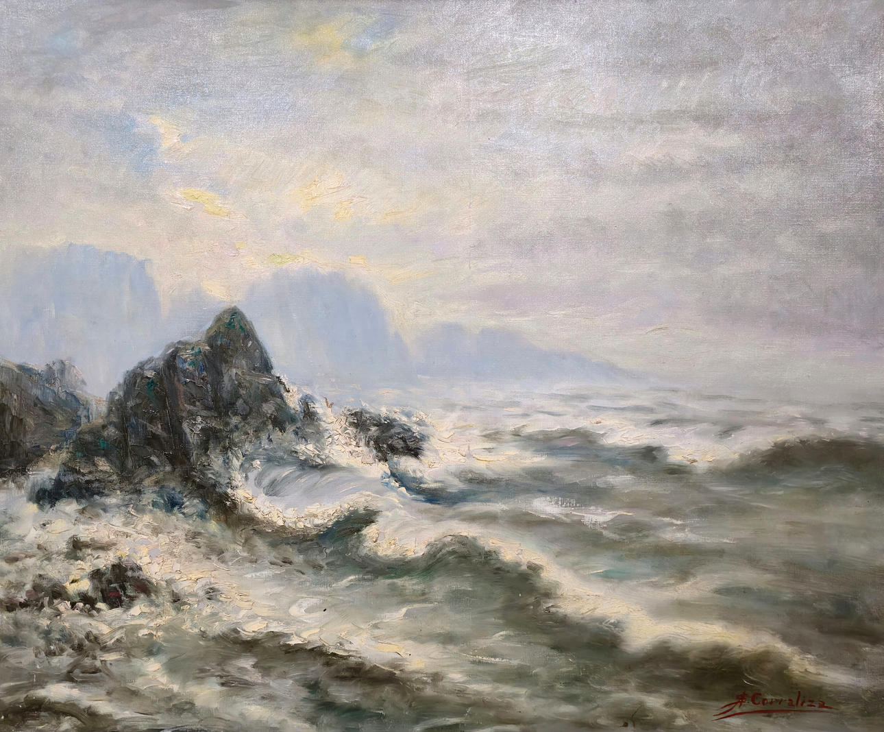 MARINA. OIL ON CANVAS. SIGNED.