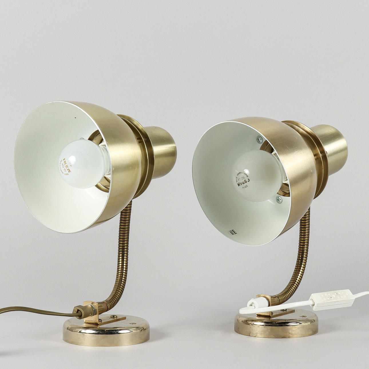 BEDSIDE LAMPS pair, Belid Type V5231.