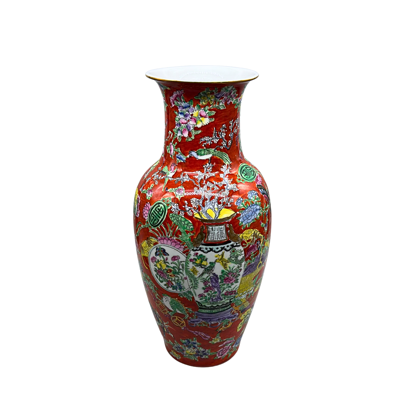 PORCELAIN VASE FROM CHINA IN BALUSTER SHAPE.