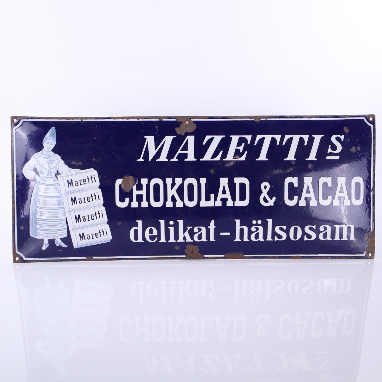 MAZETTI, emaljskylt, 1910/20-tal.