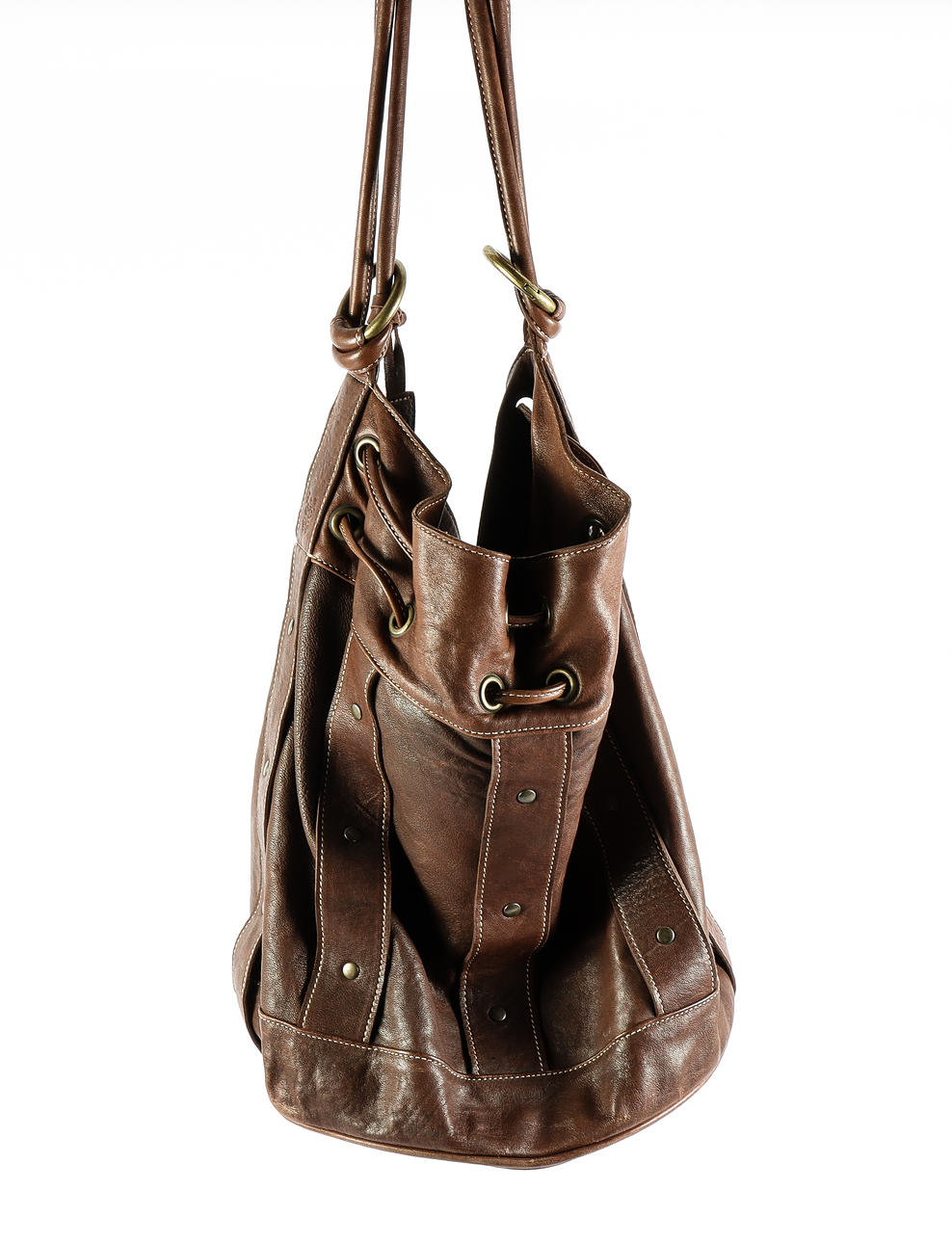 BAG, brown leather.