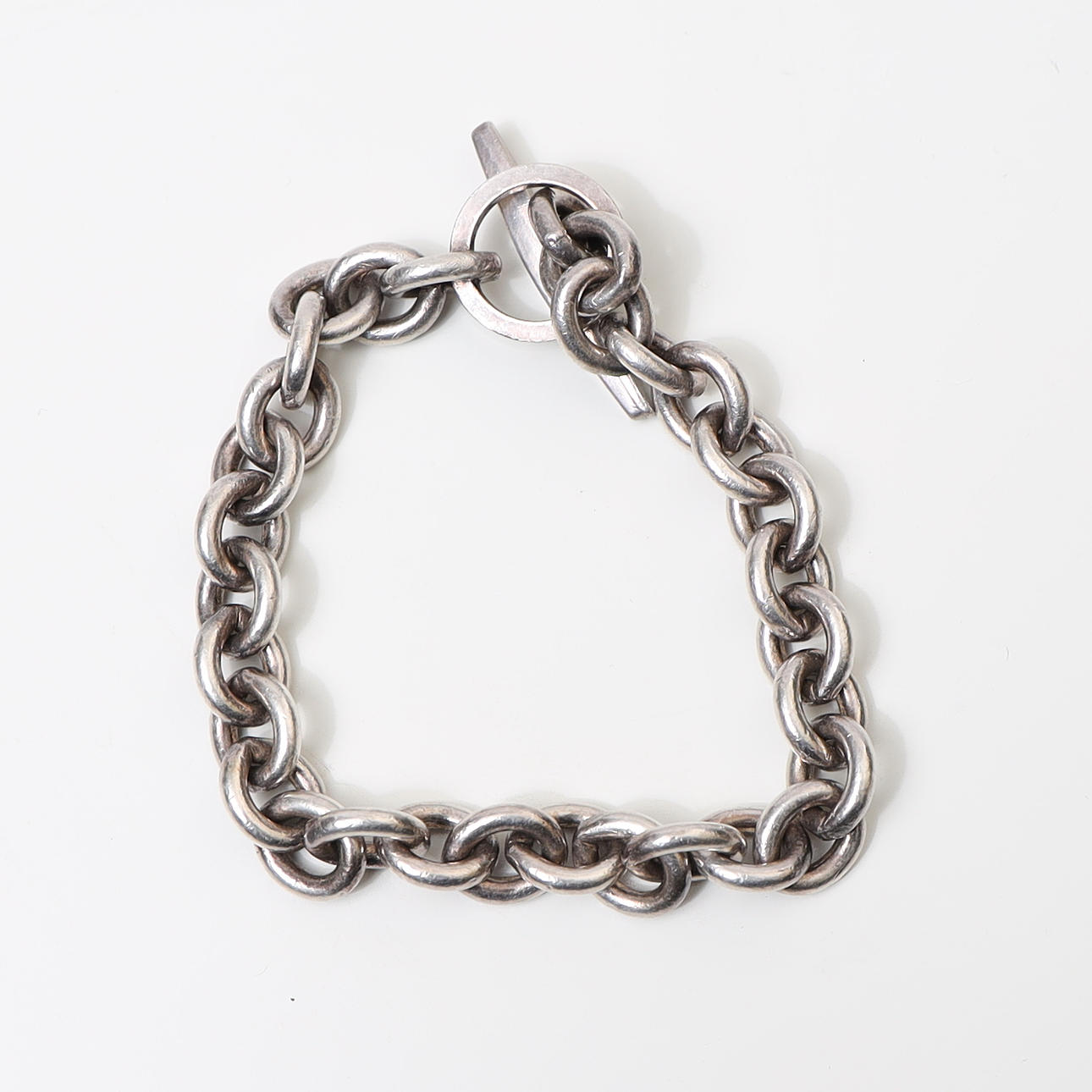 Watch chain, sterling silver.