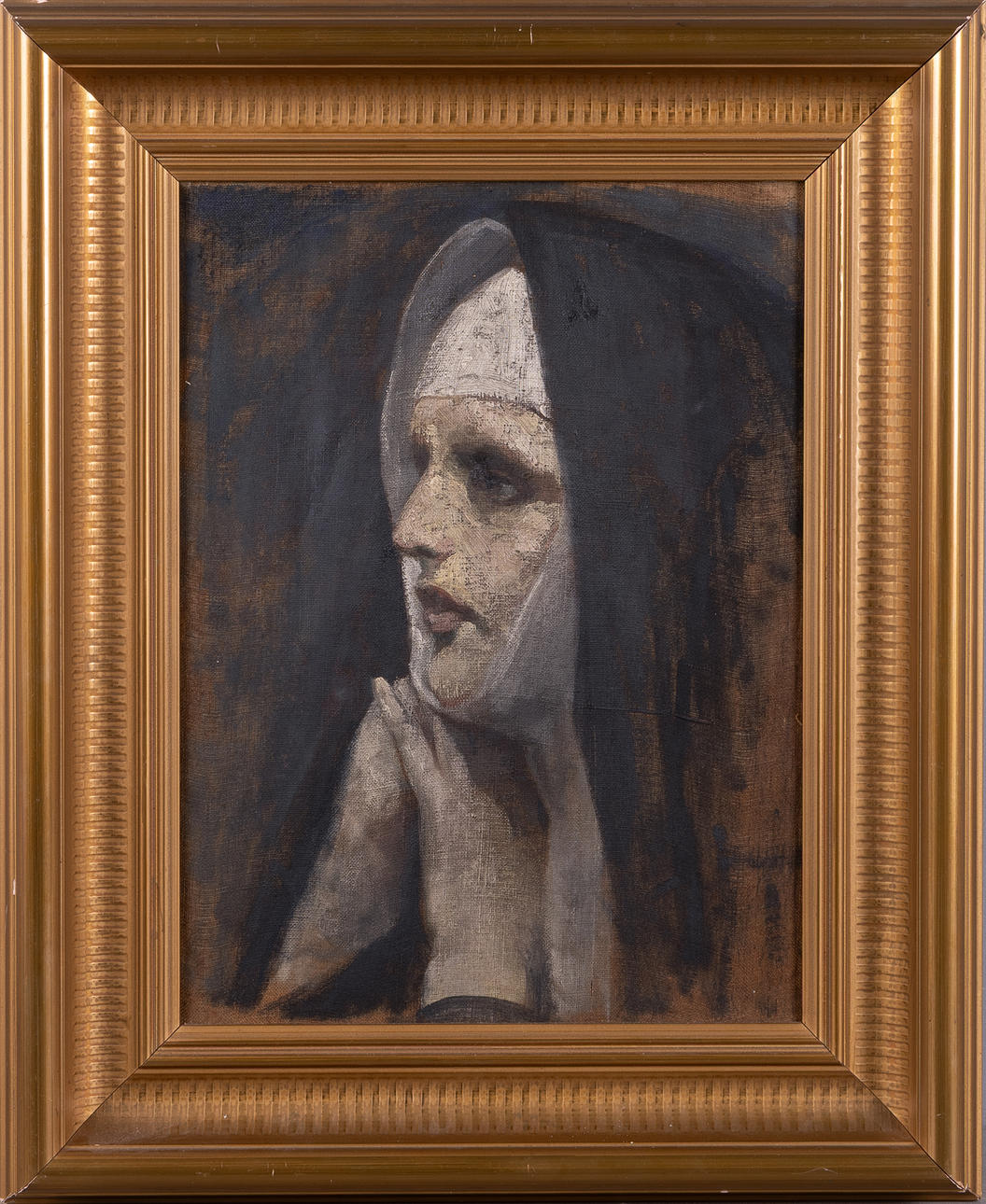 UNKNOWN ARTIST, oil on canvas, and painting on verso, first half of the ...