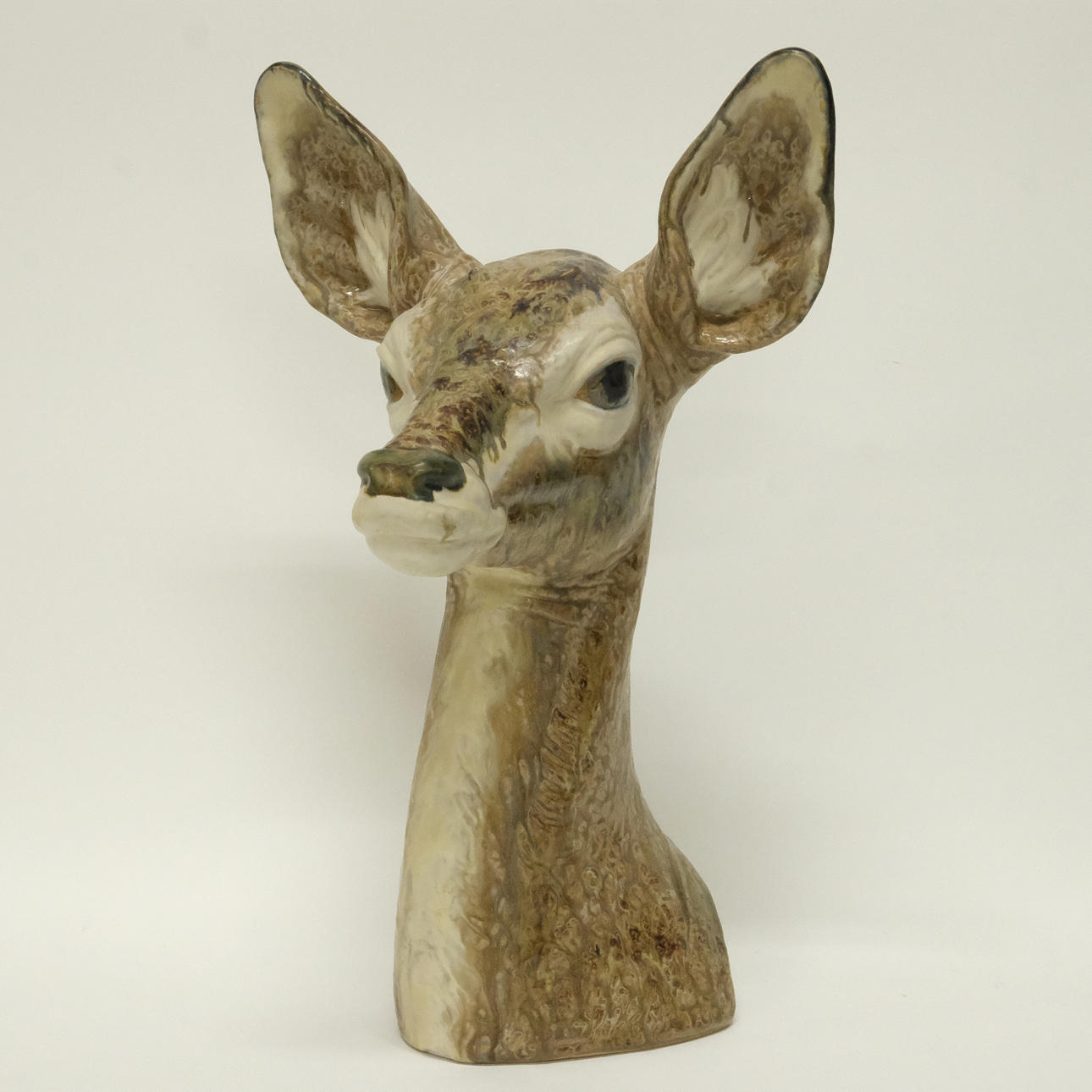 SCULPTURE, DEER HEAD, LLADRO.