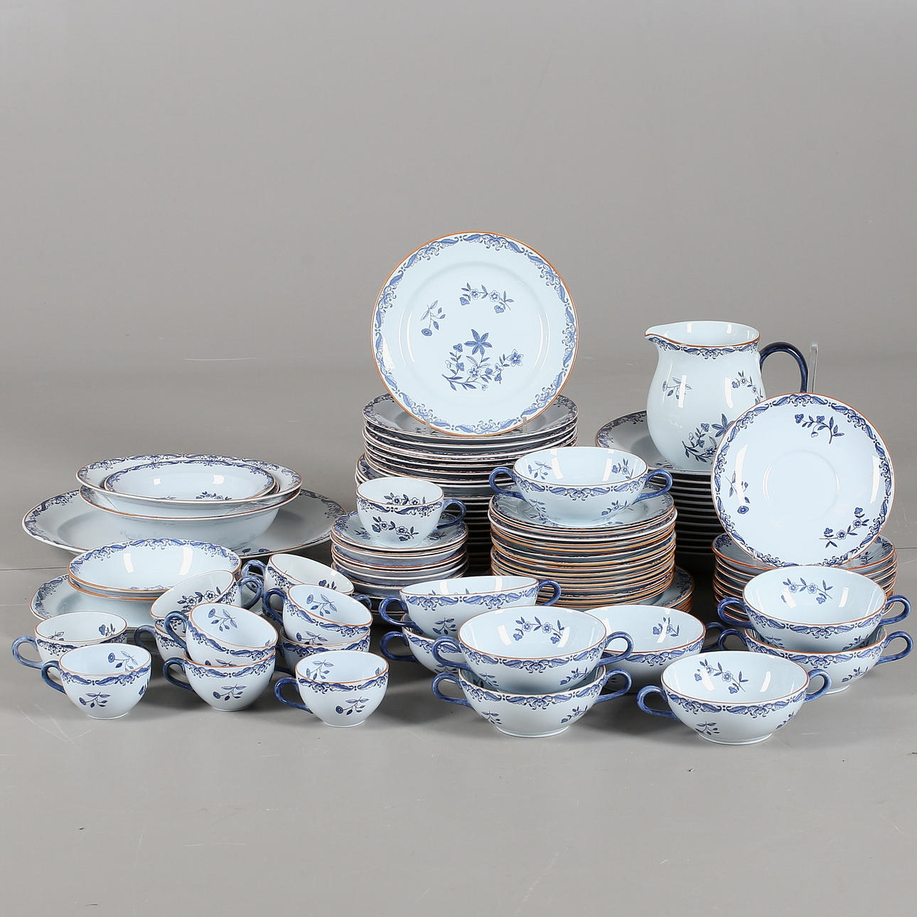 MATSERVIS, 103 delar, porslin, "Ostindia" Rörstrand, 1900-talets mitt/1900-talets andra hälft.