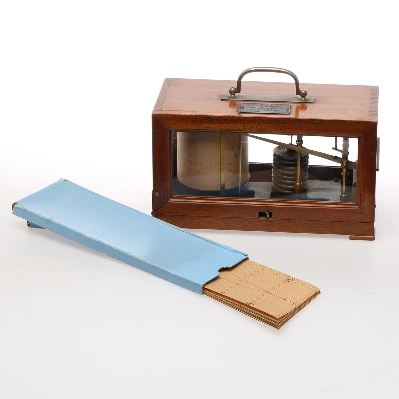 BAROGRAF, plakettmärkt R Fuess, Berlin, 1900-talets första hälft.