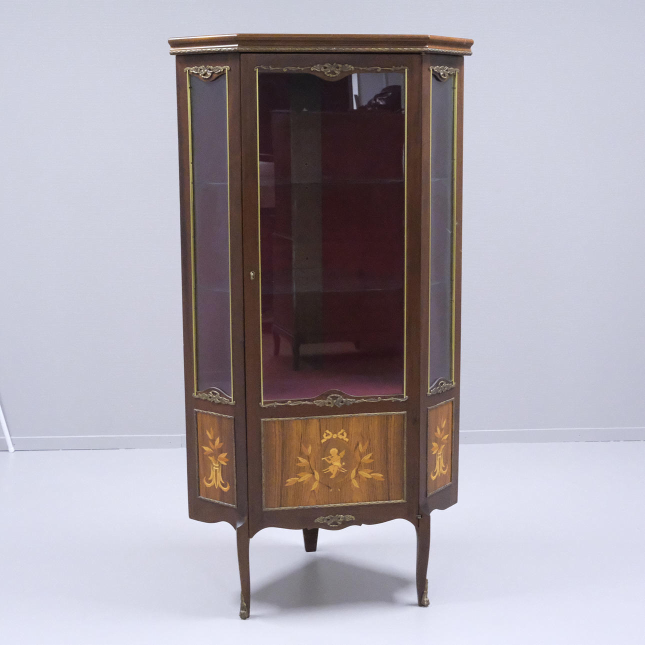 DISPLAY CABINET, GUSTAVIAN STYLE, CORNER MODEL.