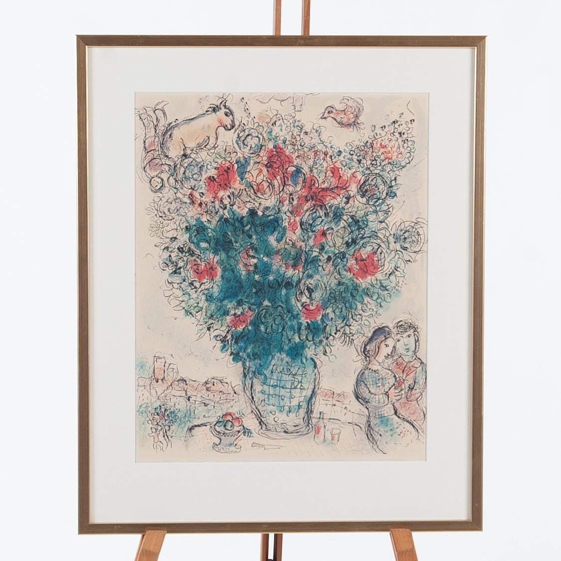 AFTER MARC CHAGALL. Offset “Multicolored bouquet”.