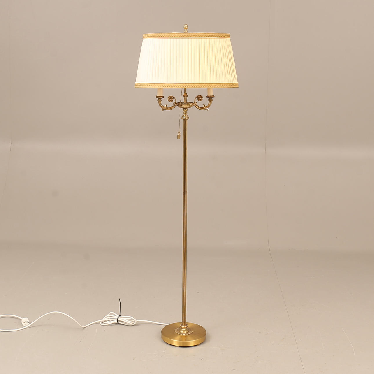 FLOOR LAMP, brass, Einar Bäckström.
