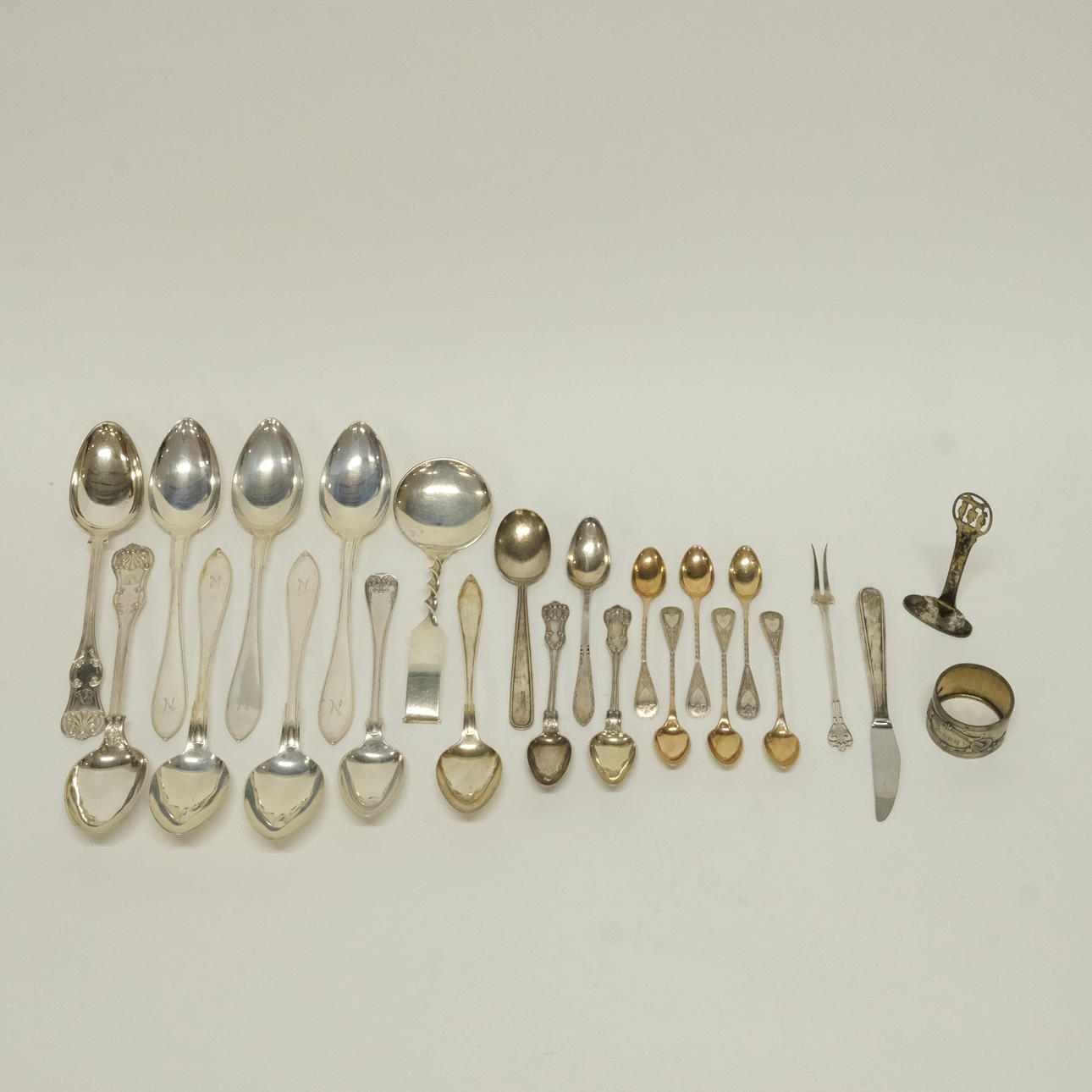 ITEMS OF SILVER, 24 PIECES.