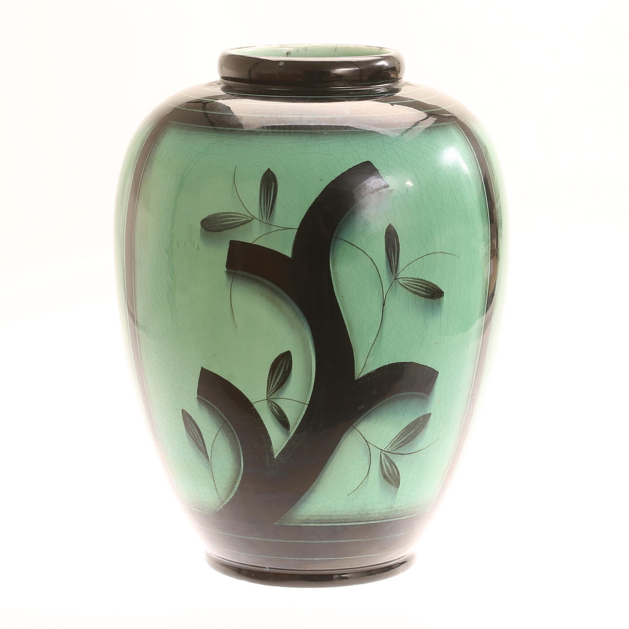 ILSE CLAESSON. A flintware vase, art deco, Rörstrand.