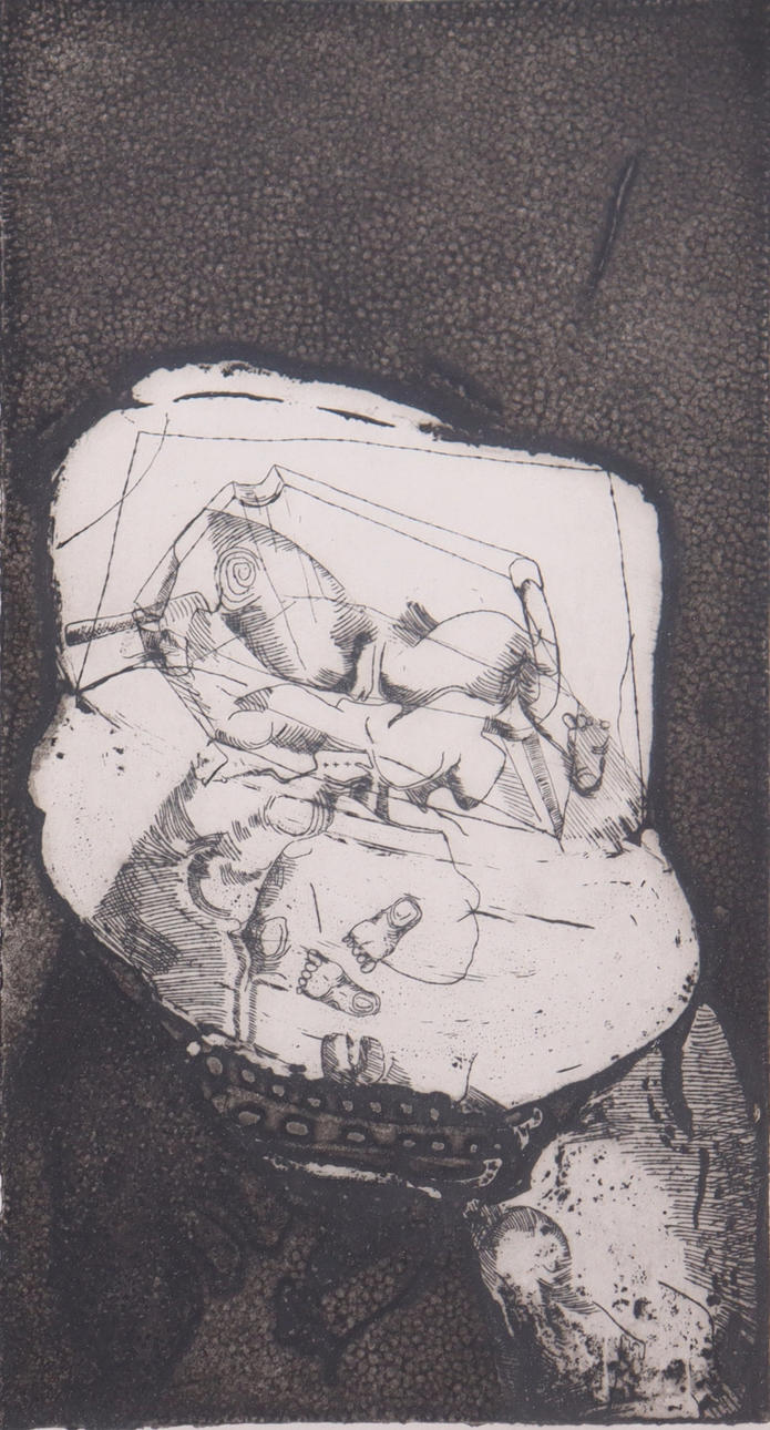 JAN LUNDGREN. etching, “Events in a Body”.