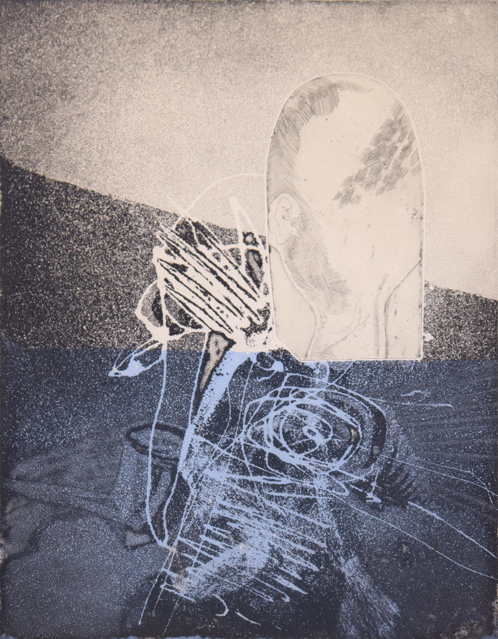 JAN LUNDGREN. etsning, "Ur Kaos".