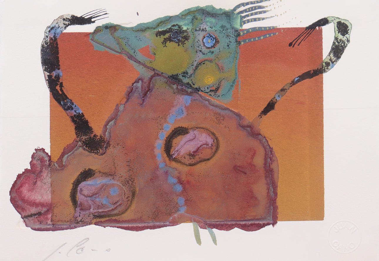 JUAN CANO. mixed media, composition.