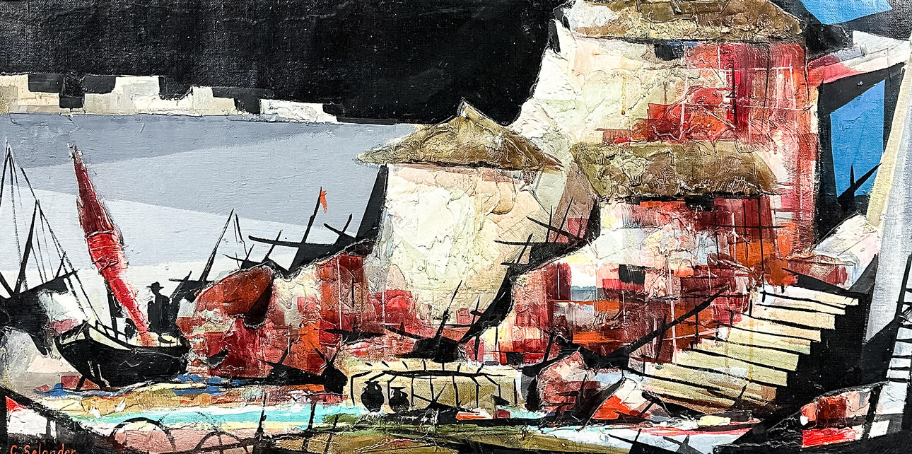 CAI SELANDER. OIL ON CANVAS, signed.