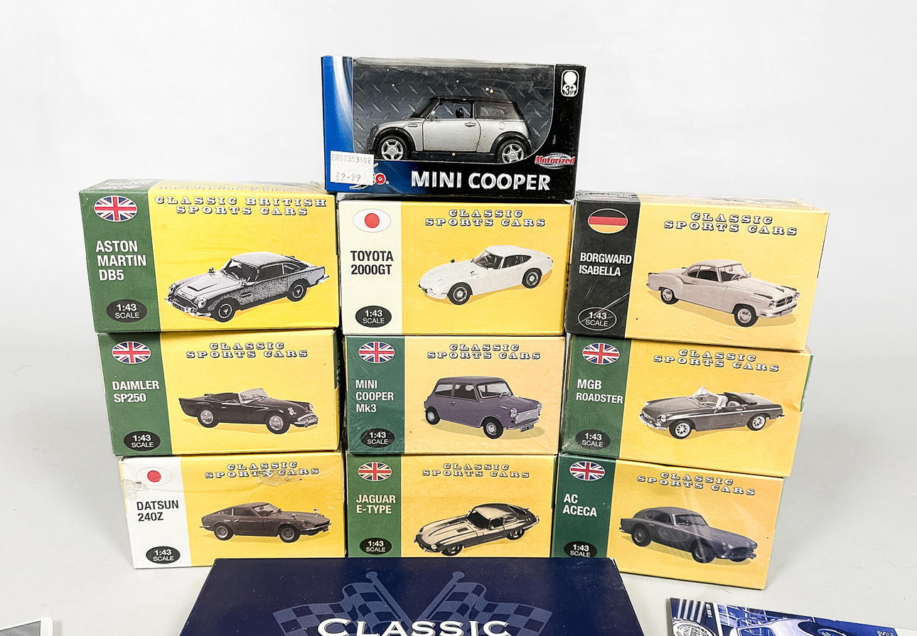 A set of 10 model cars, “Classic Sports Cars”, Atlas Editions ...